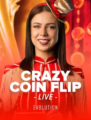 Crazy Coin Flip live game show van Evolution bij Revolut Slots