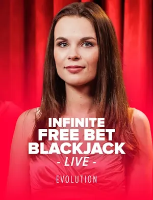 Infinite Free Bet Blackjack live tafel van Evolution bij Revolut Slots